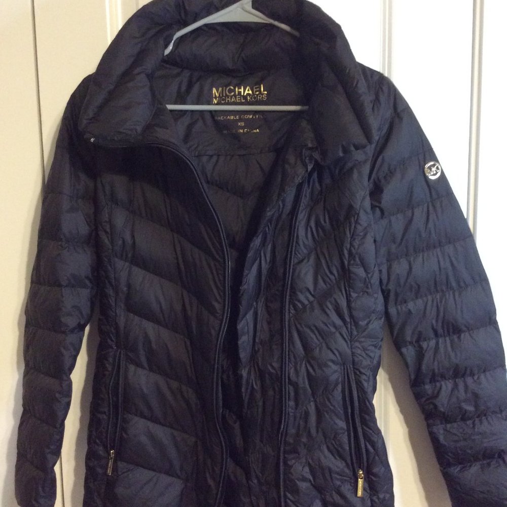 Michael Kors Packable Down Jacket- Asymmetrical Z… - image 3